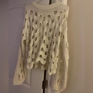 Cream Knit Women's Sweater